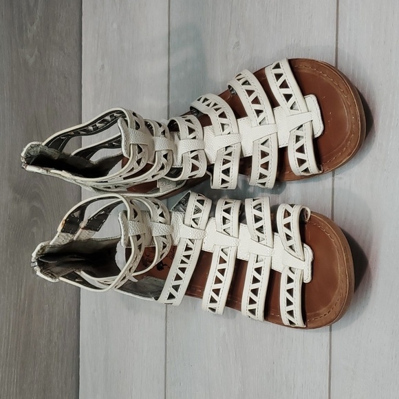 Circus by Edelman Womens Gladiator Ankle Zip Flats shoes sandals sz 9.5M - Picture 4 of 12